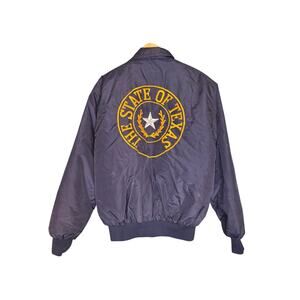 Vintage MVP Racing Shop NASCAR Texas Embroider Bomber Jacket Removable Liner Lg
